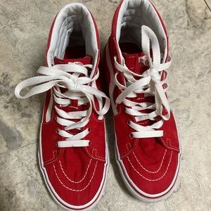 Red Sk8-Hi Vans